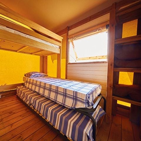 Tente en toile et en bois 5 personnes - Tente Lodge | 2 Ch. | 4/5 Pers. | Sans sanitaires