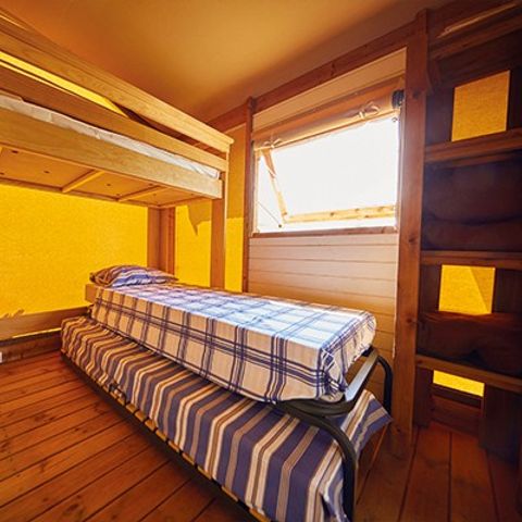 Tente en toile et en bois 5 personnes - Tente Lodge | 2 Ch. | 4/5 Pers. | Sans sanitaires