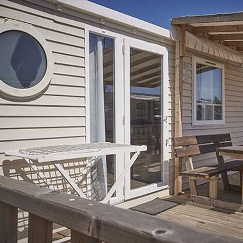 Stacaravan 6 personen - Stacaravan | Premium | 3 Slaapkamers | 6 Pers | Verhoogd terras | Airconditioning | TV