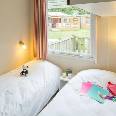 Stacaravan 6 personen - Premium 3 slaapkamers 2 badkamers Lounge