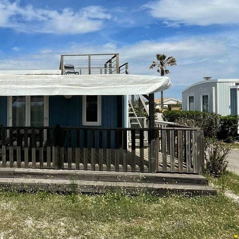 Mobilheim 4 personen - Comfort | 2 Zi. | 4 Pers. | Höher gelegene Terrasse | Dachterrasse | 1 Bad | Klim.