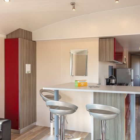 Mobilhome 4 personnes - Comfort | 2 Ch. | 4 Pers. | Terrasse surélevée | Toit terrasse | 1 SDB | Clim.