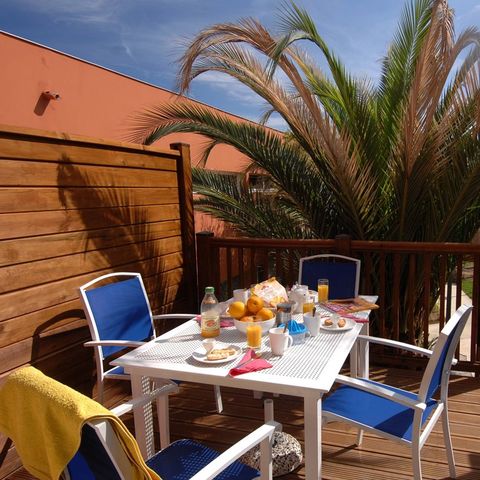 Appartement 6 personen - 3 kamers voor 6 personen, zwembadzijde