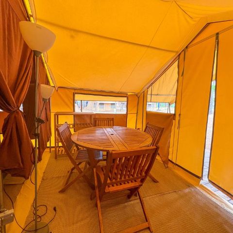 TENDA IN TELA E LEGNO 4 persone - Canadese, senza servizi igienici