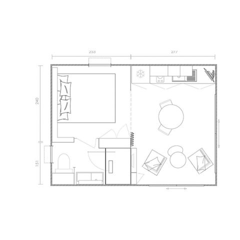 Stacaravan 2 personen - Cottage Zeezicht Suite 1K 2pers