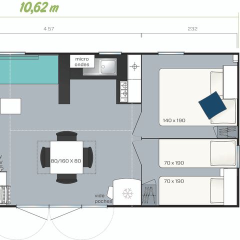 Casa mobile 6 persone - Stella Maris XL - 4 camere da letto