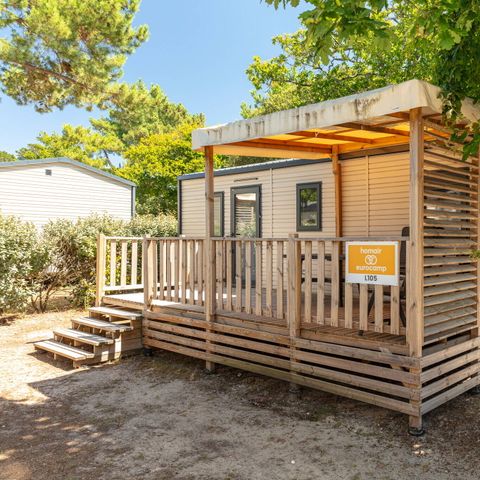 Stacaravan 6 personen - Comfort | 3 slaapkamers | 6 pers | Verhoogd terras | Airconditioning