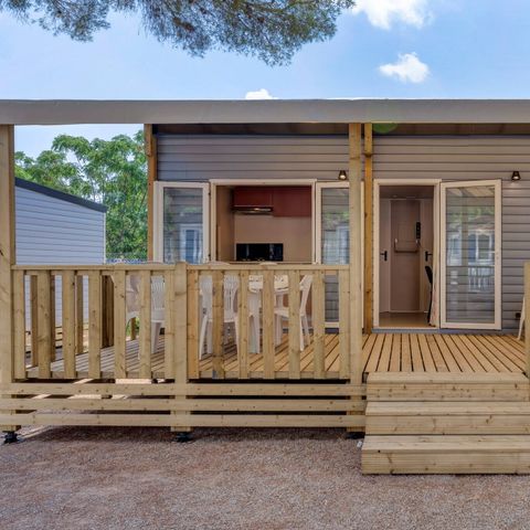 Mobilheim 4 personen - Comfort | 2 Schlafz. | 4 Pers. | Erhöhte Terrasse | Klimaanlage