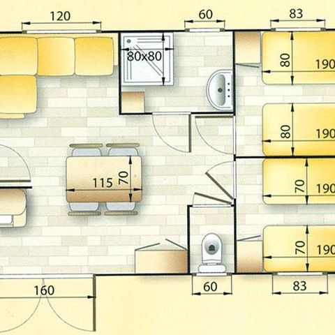 Mobile home 6 persons - SEQUOIA