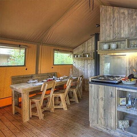 Tenda in tela e legno 5 persone - Tenda Safari | 2 Camere da letto | 4/5 Pers.