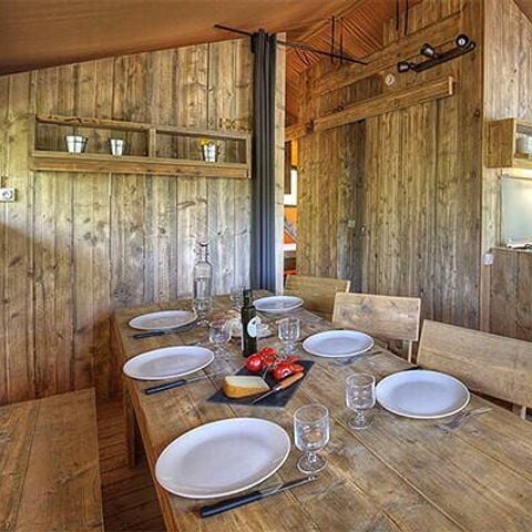 Tente en toile et en bois 5 personnes - Tente Safari | 2 Ch. | 4/5 Pers.