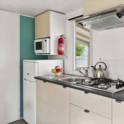 BUNGALOW 6 personnes - Mobil-home | Comfort | 3 Ch. | 6 Pers. | Terrasse surélevée | Clim.