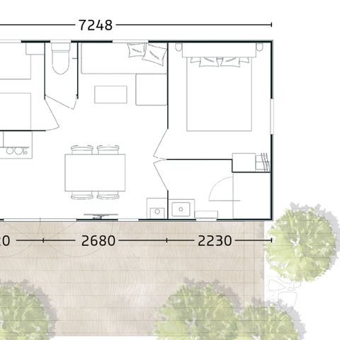 Mobile home 4 persons - Bahia 72.2 2 bedrooms