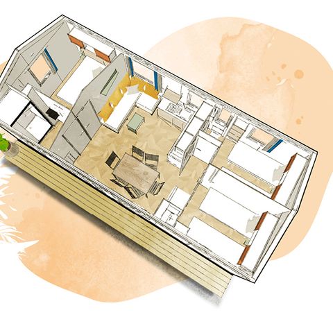 Mobile home 6 persons - Tuscany 873 3 bdrms