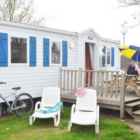 Stacaravan 8 personen - Stacaravan 6/8P Comfort 3 slaapkamers + TV + terras