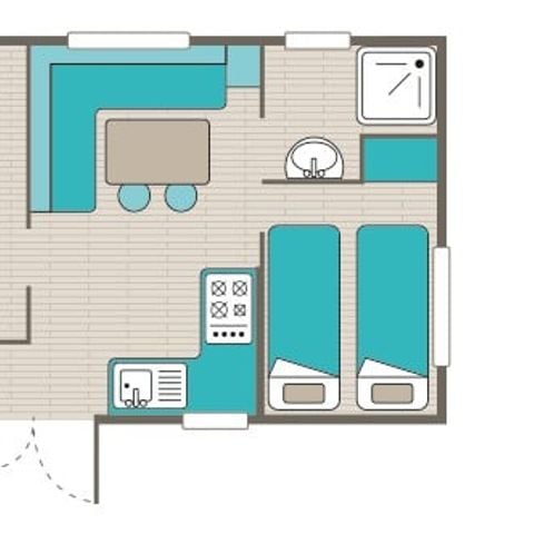 Casa mobile 4 persone - Classic XL | 2 Camere da letto | 4 Persone | Terrazza coperta