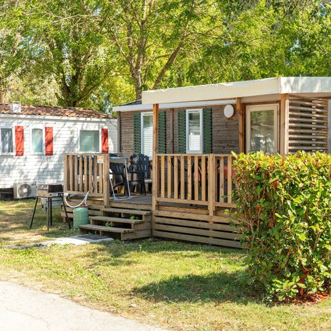 Mobile home 6 persons - Comfort | 3 Bedrooms | 6 Sleeps | Semi-covered terrace | 1 Bathroom | Air-conditioning