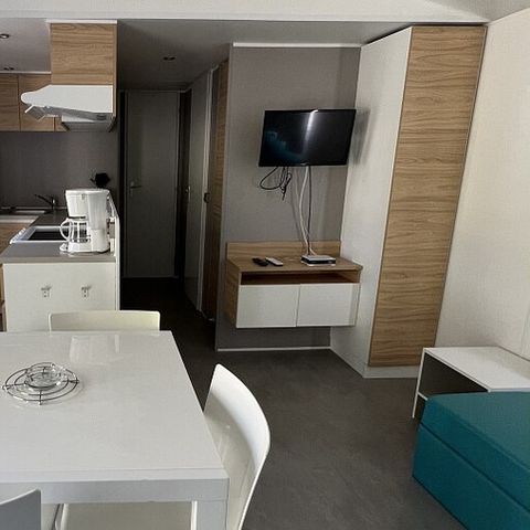 Stacaravan 6 personen - Stacaravan | Comfort XL | 2 slaapkamers | 4/6 pers. | Verhoogd terras | Airconditioning | TV