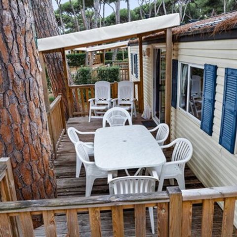 Stacaravan 5 personen - Stacaravan | Classic XL | 2 slaapkamers | 4/5 pers. | Verhoogd terras | Airconditioning | TV