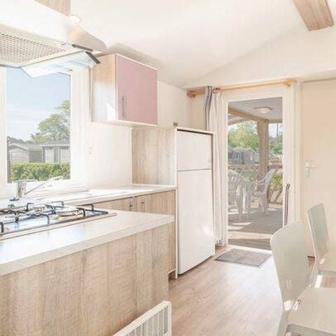 MOBILHOME 6 personnes - Comfort | 3 Ch. | 6 Pers. | Terrasse surélevée | 1 SDB | Clim.