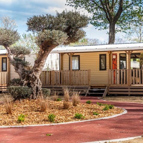 Mobilhome 6 personnes - Mobil-home | Premium Azure | 3 Ch. | 6 Pers. | Terrasse surélevée | Clim. | TV