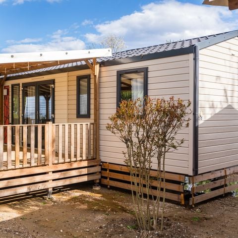 Mobilhome 6 personnes - Mobil-home | Premium Azure | 3 Ch. | 6 Pers. | Terrasse surélevée | Clim. | TV