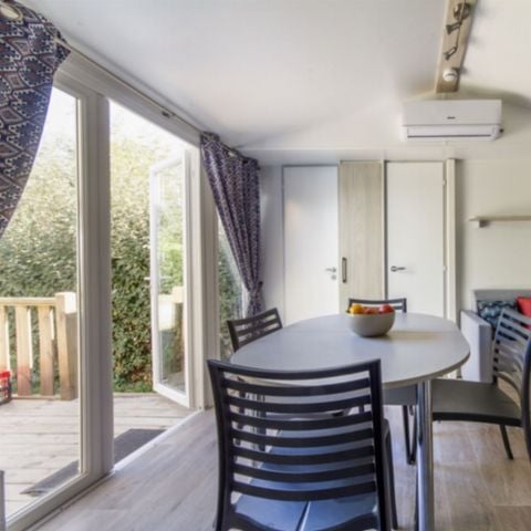 Stacaravan 7 personen - COMFORT - 3 slaapkamers met airconditioning + TV