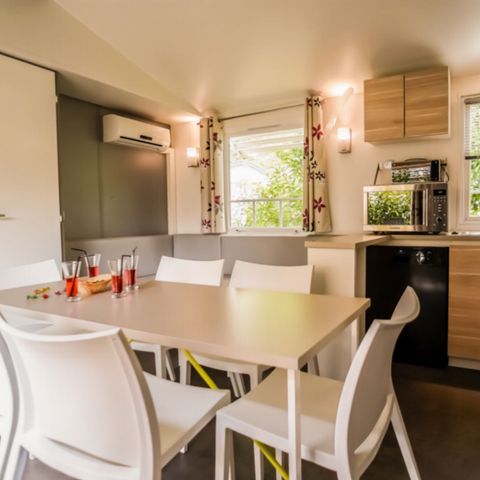 MOBILE HOME 7 people - CONFORT PLUS - 3 bedrooms with air conditioning + TV + 2 bathrooms