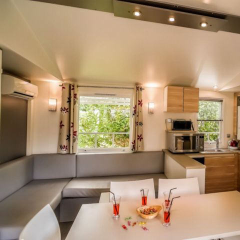 Mobilheim 7 Personen - CONFORT PLUS - 3 Schlafzimmer mit Klimaanlage +TV + 2 Bäder