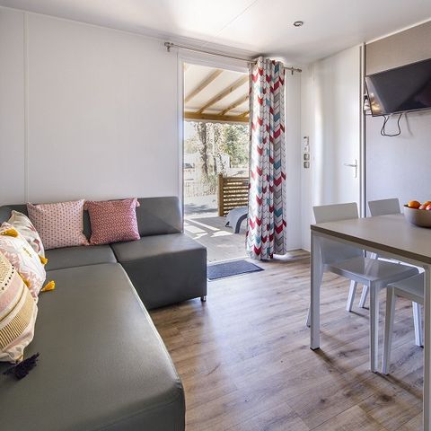 Mobile home 5 persons - PREMIUM - 2 bedrooms with air conditioning +TV+ Gas hob + 2 bathrooms
