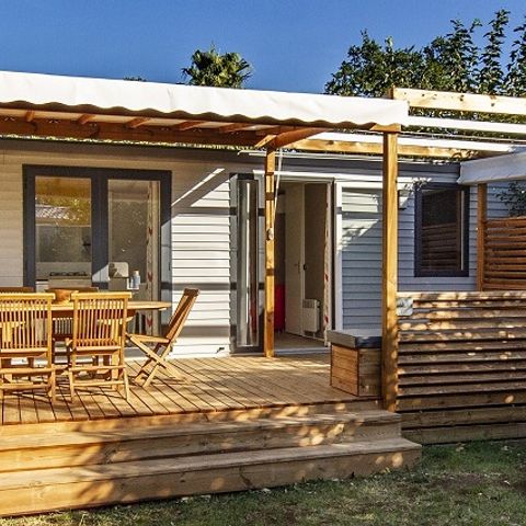 Mobile home 7 persons - PREMIUM - 3 bedrooms with air conditioning +TV+ Gas hob + 2 bathrooms
