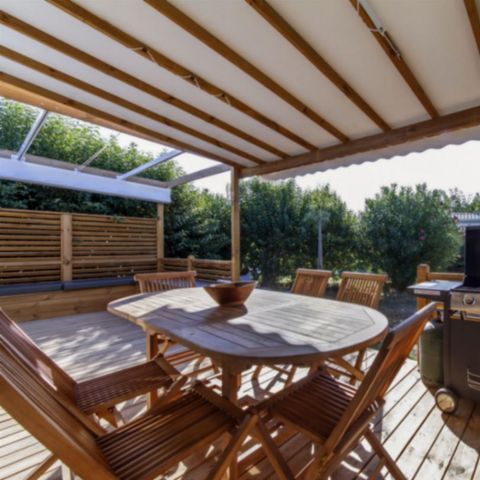 Mobile home 7 persons - PREMIUM - 3 bedrooms with air conditioning +TV+ Gas hob + 2 bathrooms