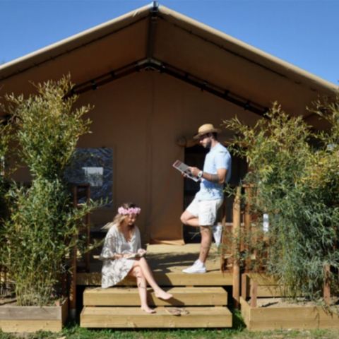 Canvas and wooden tent 4 persons - SAFARI - 2 bedrooms