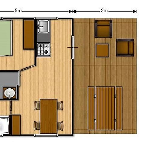 Safaritent 4 personen - SAFARI - 2 slaapkamers