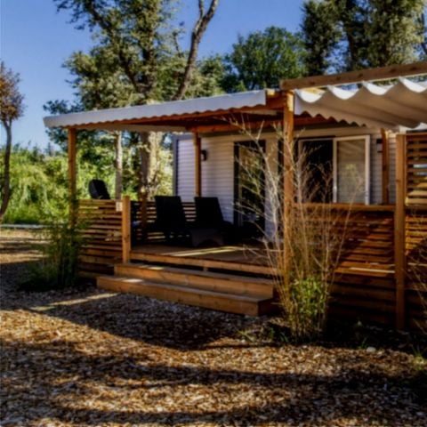 MOBILHOME 5 personas - PREMIUM - 2 dormitorios con aire acondicionado +TV+ Placa de gas + 2 baños