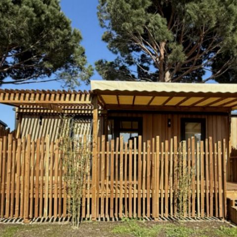 Stacaravan 5 personen - PREMIUM - 2 slaapkamers met airconditioning +TV+Gaskookplaat + 2 badkamers - 2025