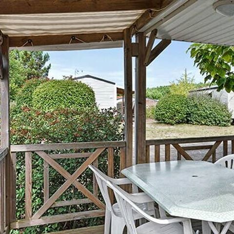 Mobilheim 4 Personen - Comfort | 2 Zi. | 4 Pers. | Terrasse Einzelzimmer | 1 Bad | Klimaanlage