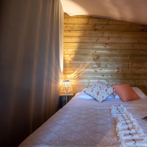 Tente en toile et en bois 5 personnes - Lodge Kamari CLASSIC Climatisé