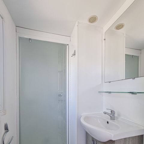 Stacaravan 6 personen - Aqua - 3 slaapkamers - Gedeeltelijk overdekt terras - Airco - Tv - Bedlinnenpakket