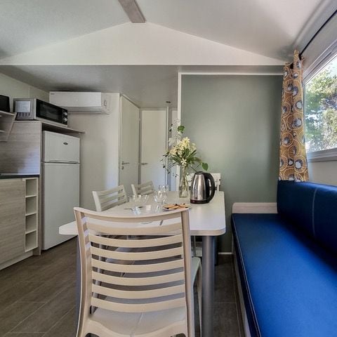 Mobile home 6 persons - Aqua - 3 bedrooms - Sleeps 6 - Semi-covered pitch - Air conditioning - TV - Bed linen