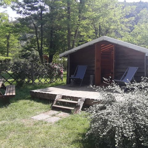 Chalet 5 personen - CABANE TRAPPEUR zonder sanitair 19,5 m²