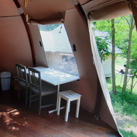 Unique 4 personnes - Dôme WIGWAM avec sanitaires 27 m²