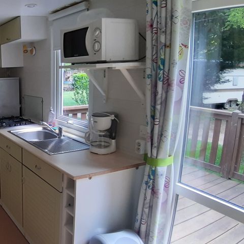 MOBILHOME 6 personas - COTTAGE FLOWER Casa móvil de 2 dormitorios, 28 m², con terraza