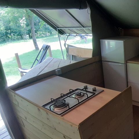 Glampingtent 5 personen - SAFARI LODGE KIBO zonder sanitair 40 m²