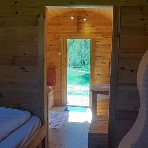 Uniek 2 personen - TONNEAU Houten chalet 12 m² zonder sanitair