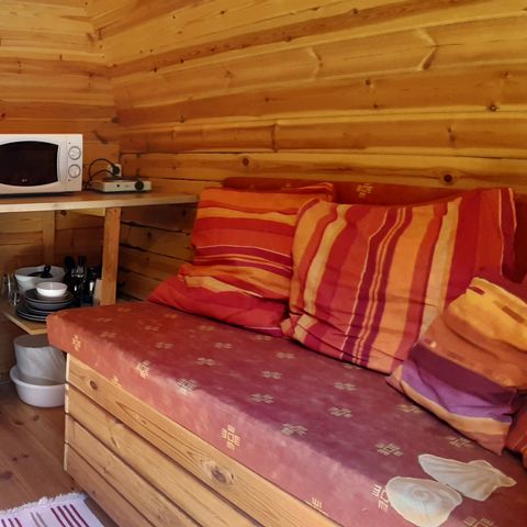 Uniek 2 personen - TONNEAU Houten chalet 12 m² zonder sanitair