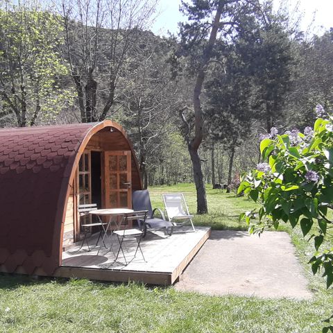 Alojamiento 2 personas - POD Chalet de madera de 12 m² sin sanitarios