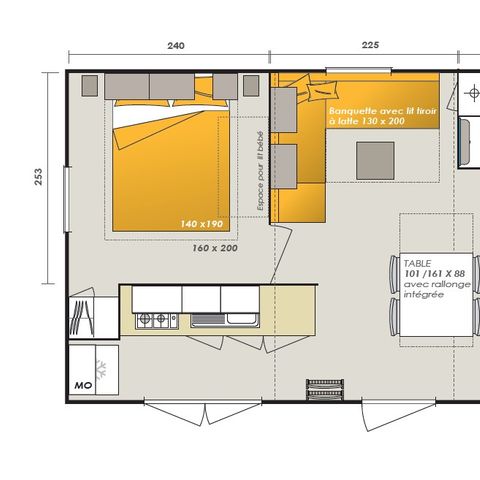 CASA MOBILE 6 persone - Premium Dune 6 persone - 3 camere da letto, aria condizionata, televisione