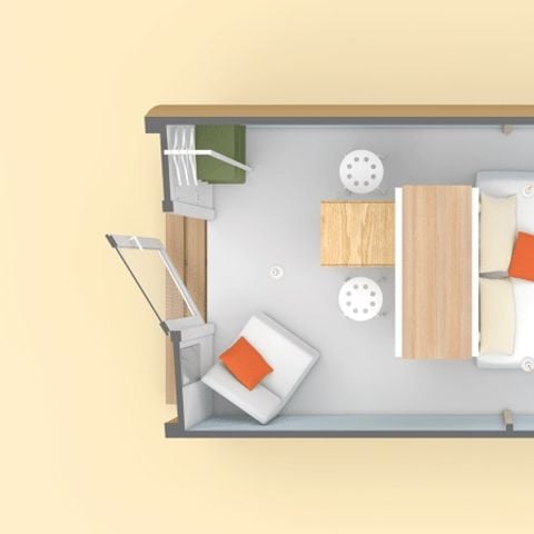 BUNGALOW TOILÉ 2 personnes - COCO SWEET 2 personnes - 1 chambre, sans sanitaires, non climatisé