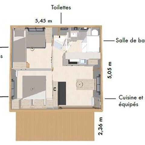 Chalet 4/5 personen - Héron